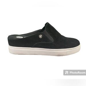 Yellow Box Melodee Suede Slip-On Mules Midnight Black Women Size 8.5 Casual Shoe